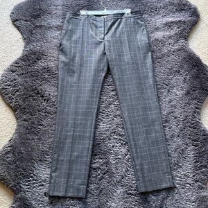 Burberry Gray Plaid Trousers
